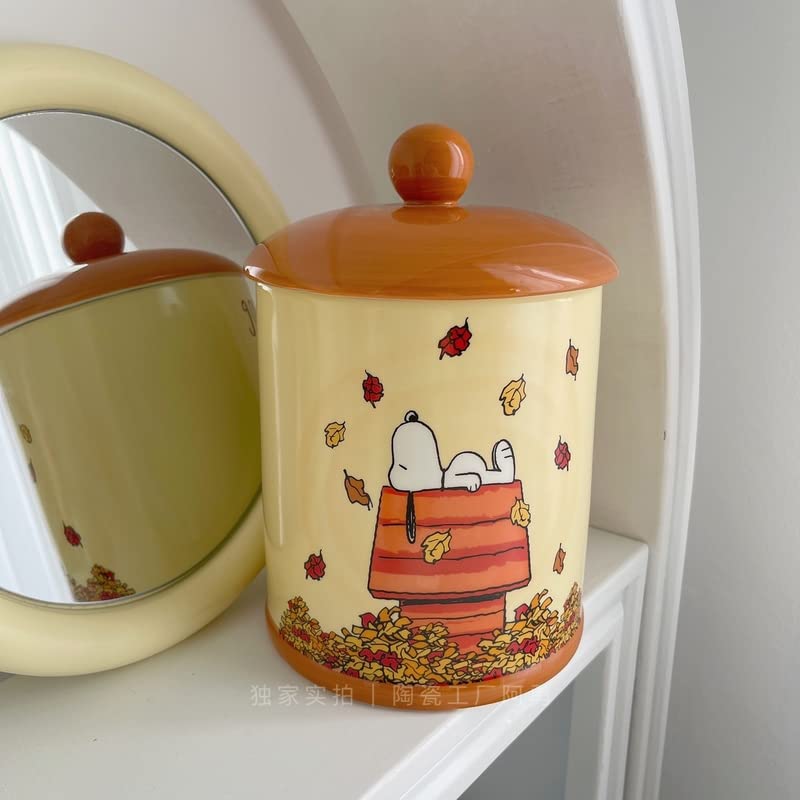 Amazon.co.jp: スヌーピーセラミック収納缶大容量キャラクター